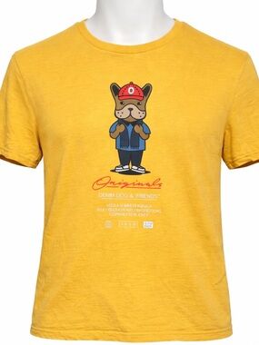 Jack & Jones Men’s Yellow Graphic T-Shirt.